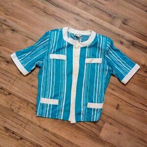 Vintage Blue Striped Shirt